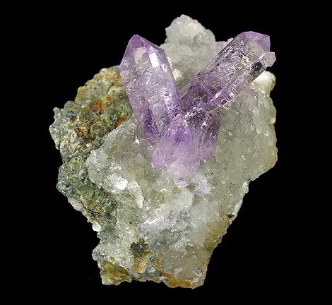 Quartz (Var: Amethyst), Calcite - image 4