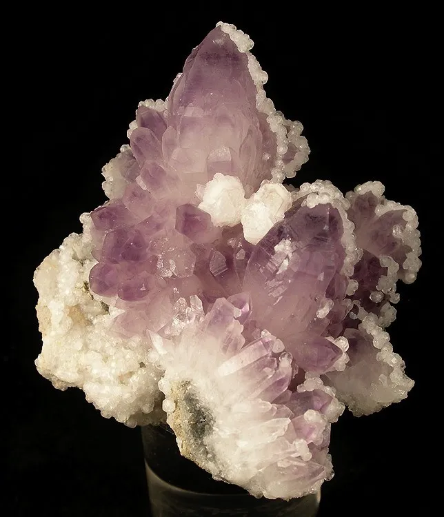 Quartz (Var: Amethyst), Calcite image