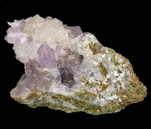 Quartz (Var: Amethyst), Calcite - image 2