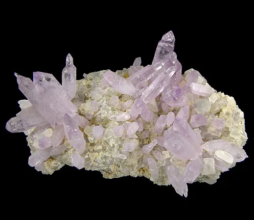 Quartz (Var: Amethyst), Calcite image