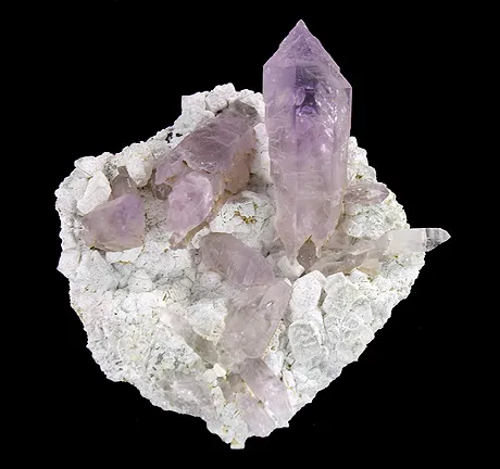 Quartz (Var: Amethyst), Calcite - image 6