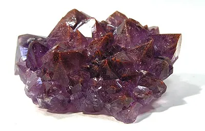 Quartz (Var: Amethyst), Hematite - image 1