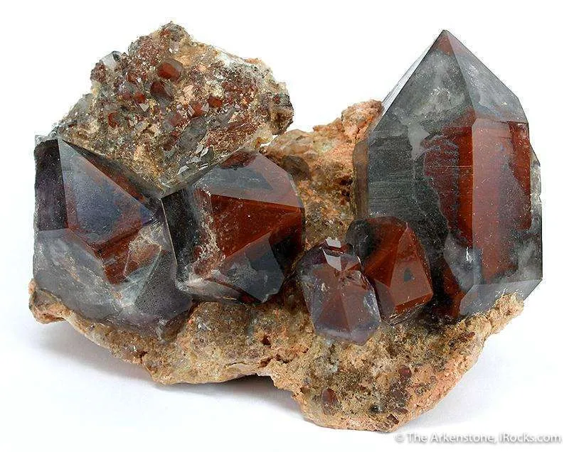 Quartz Var. Amethyst Included With Hematite image