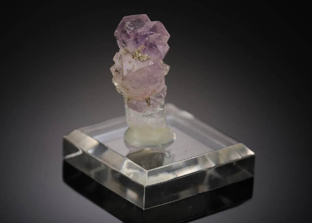 Quartz var. Amethyst on Danburite - image 1