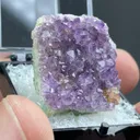 Quartz var. Amethyst on Fluorite - image 2