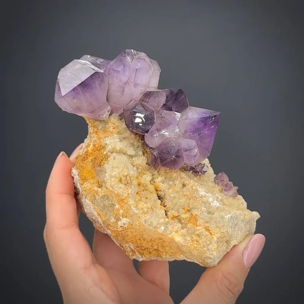 Quartz var. Amethyst on Matrix