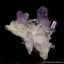 Quartz var. Amethyst on Quartz - image 3