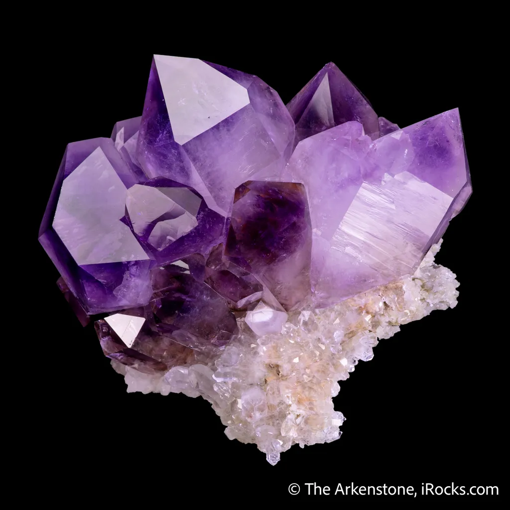 Quartz var. Amethyst on Quartz image