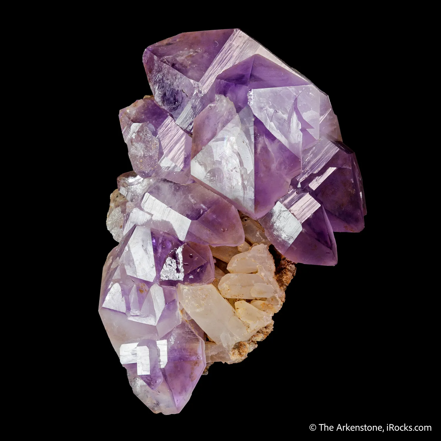 Quartz var. Amethyst on Quartz - image 3