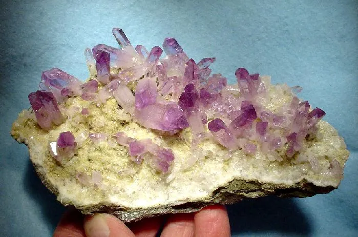 Quartz (Var: Amethyst), Quartz, Epidote image
