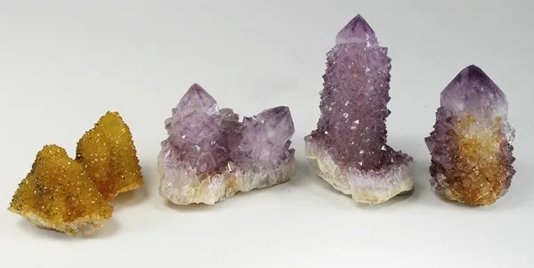 Quartz (Var: Amethyst), Quartz (Var: Citrine) image