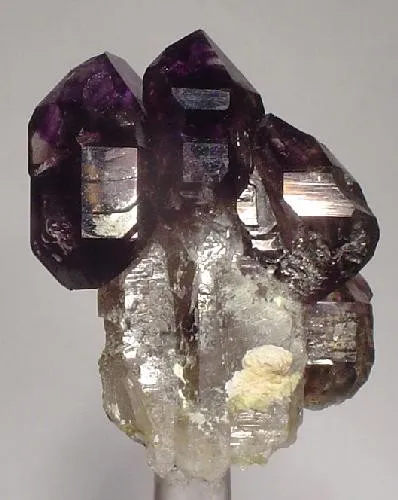 Quartz (Var: Amethyst), Quartz (Var: Smoky Quartz) image