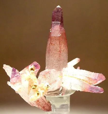 Quartz (Var: Amethyst), Quartz (Var: Smoky Quartz) image