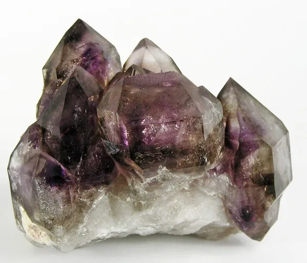Quartz (Var: Amethyst), Quartz (Var: Smoky Quartz) image