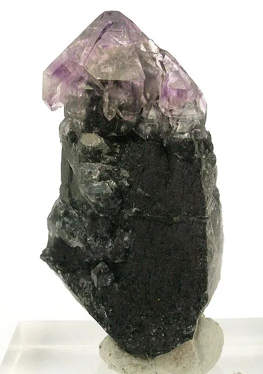 Quartz (Var: Amethyst), Quartz (Var: Smoky Quartz) image