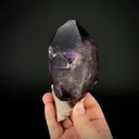 Quartz var. Amethyst (scepter) on Quartz - image 1