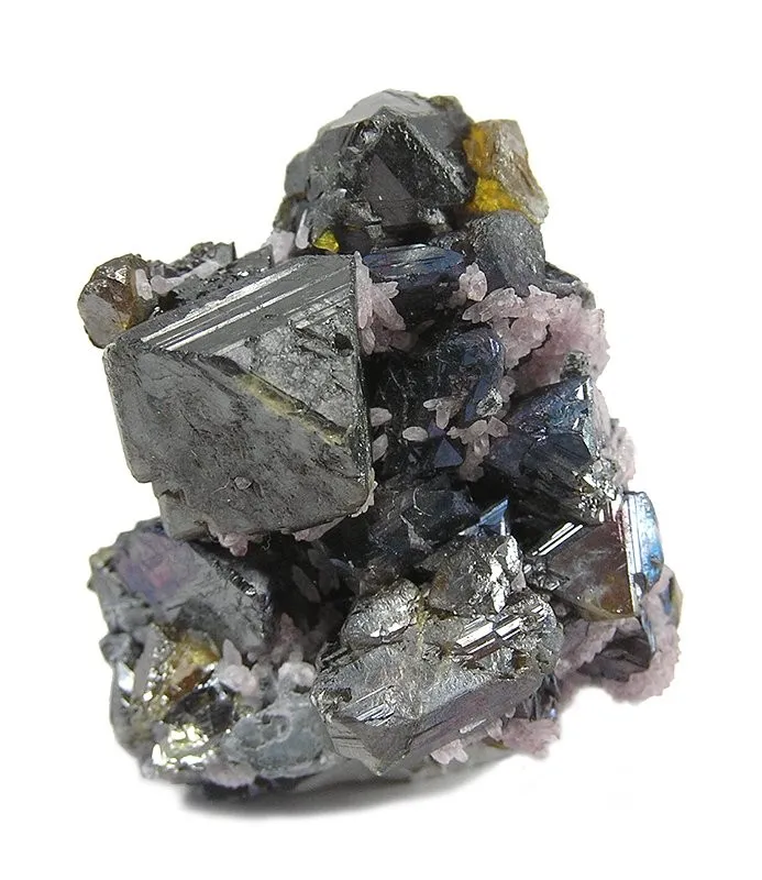 Quartz (Var: Amethyst), Sphalerite image