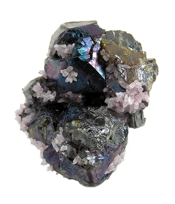 Quartz (Var: Amethyst), Sphalerite image