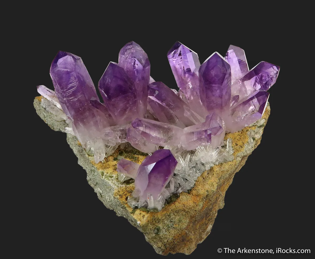 Quartz var. Amethyst with Epidote - image 1
