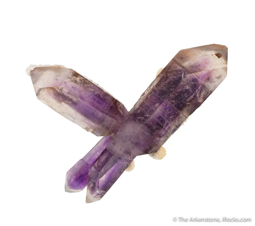 Quartz var. Amethyst with Prehnite image