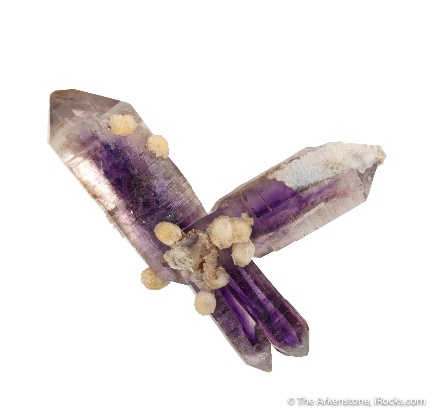 Quartz var. Amethyst with Prehnite - image 4