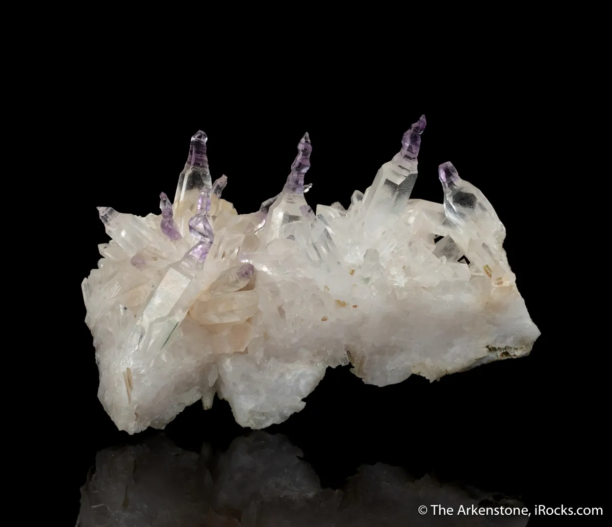 Quartz var. Amethyst with reverse scepters - image 3