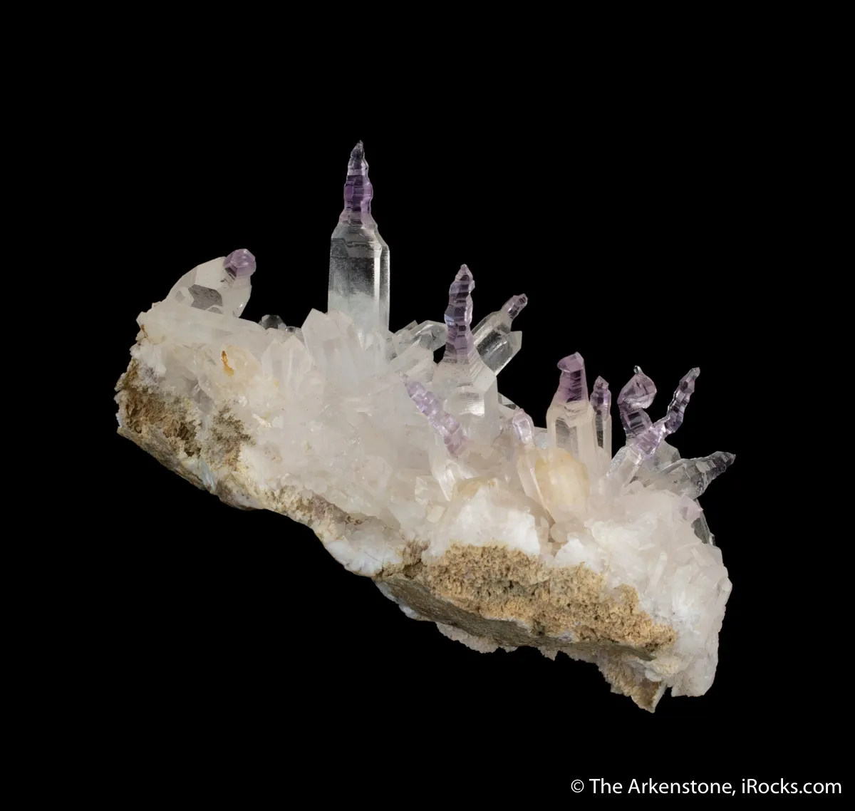 Quartz var. Amethyst with reverse scepters - image 2
