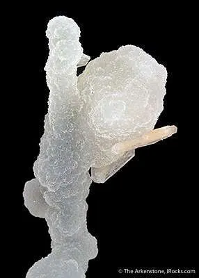 Quartz Var. Chalcedony Ps. Calcite on Chalcedony Stalactites - image 3