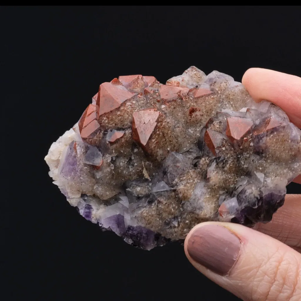 Quartz var. Eisenkiesel and Amethyst - image 2