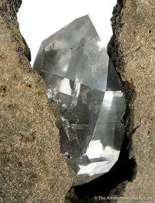 Quartz Var. "Herkimer Diamond," in Dolomite - image 2