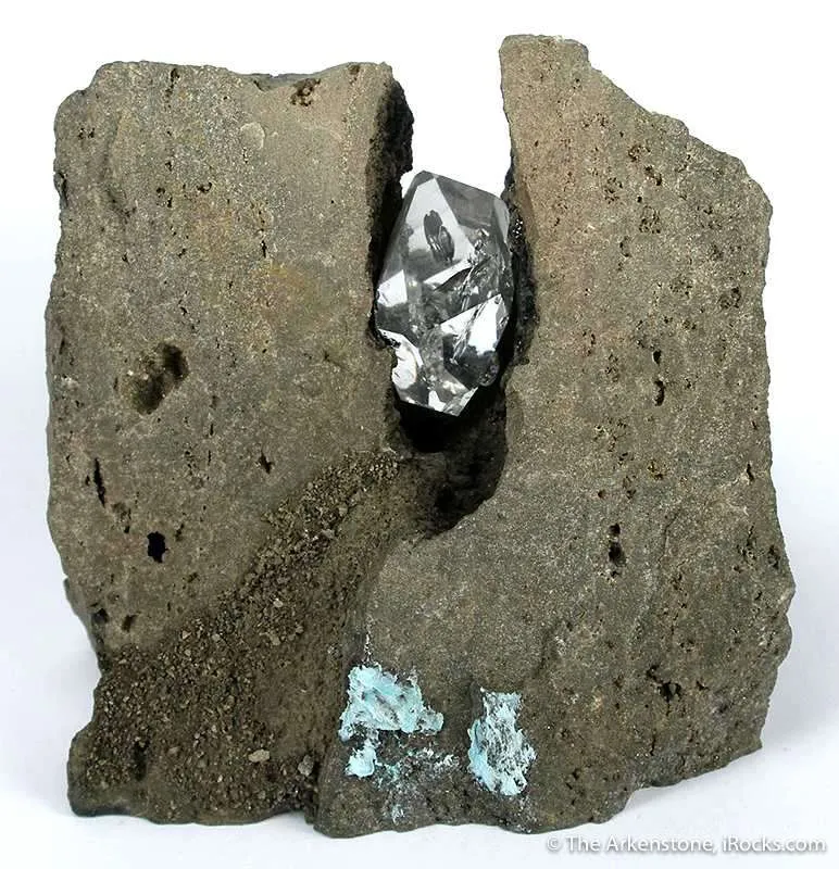 Quartz Var. "Herkimer Diamond," in Dolomite image
