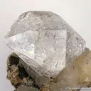 Quartz Var. Herkimer Diamond on Calcite - image 2