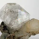 Quartz Var. Herkimer Diamond on Calcite - image 3