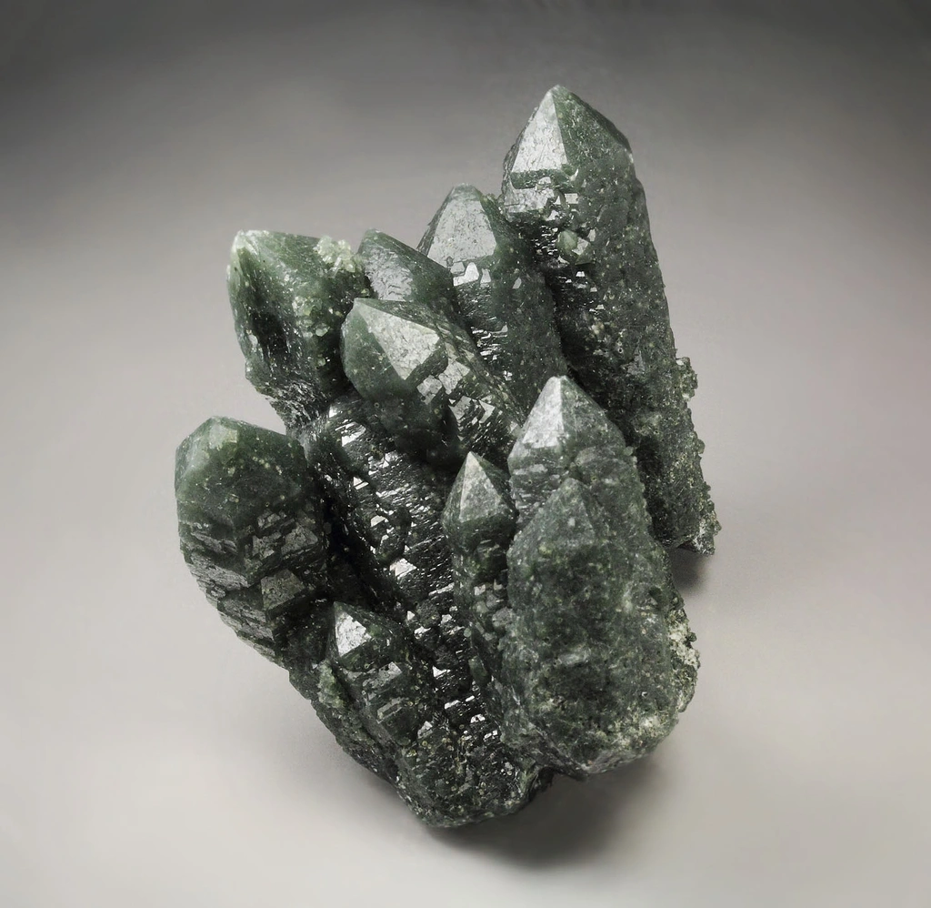 QUARTZ var. PRASE from China, Inner Mongolia, Huanggang Mine - image 2