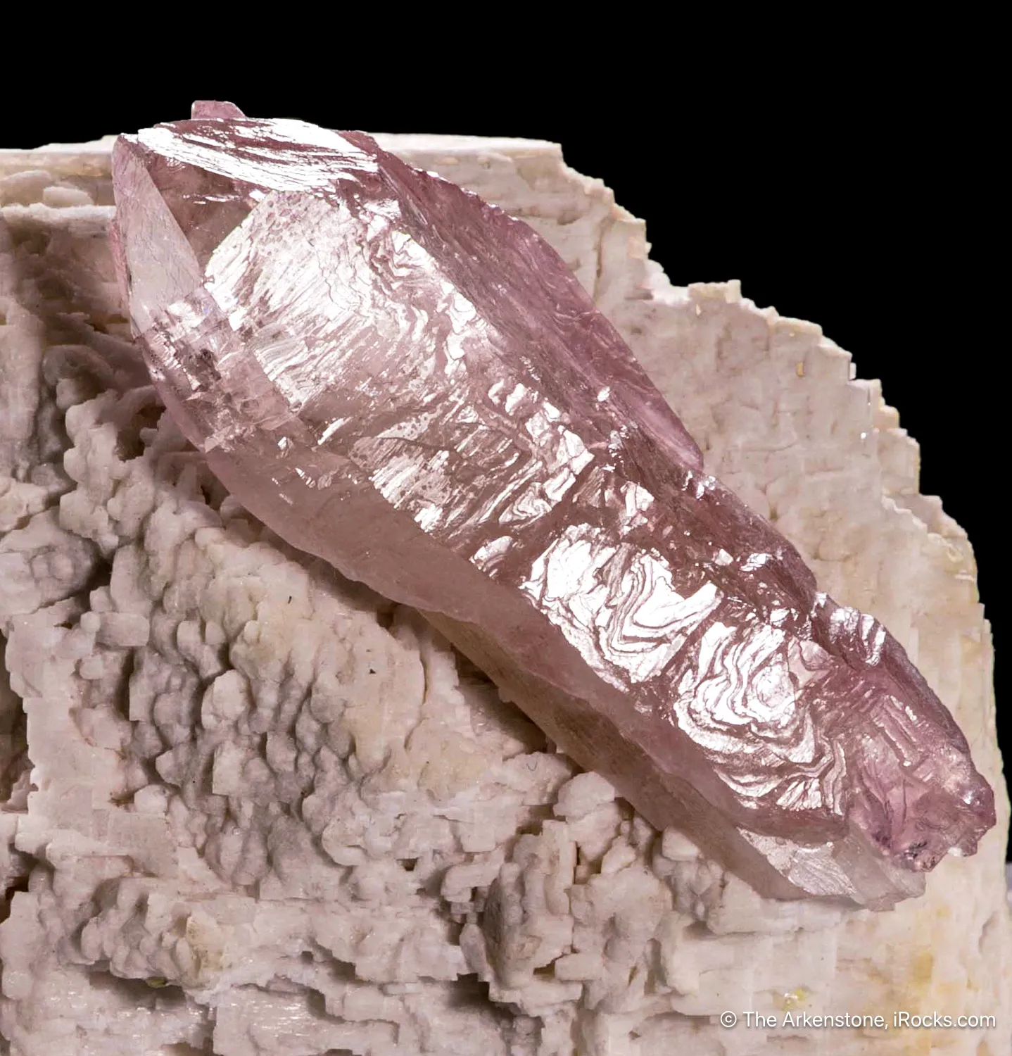 Quartz var. Rose on Albite - image 4