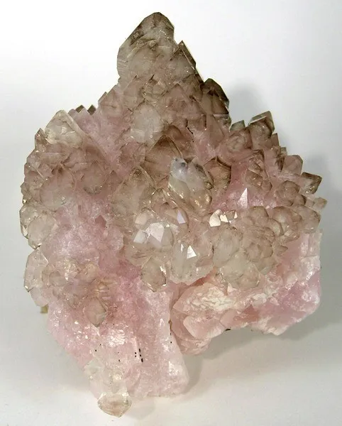 Quartz (Var: Rose Quartz), Quartz (Var: Smoky Quartz) image
