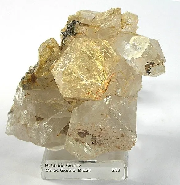 Quartz (Var: Rutilated Quartz) image