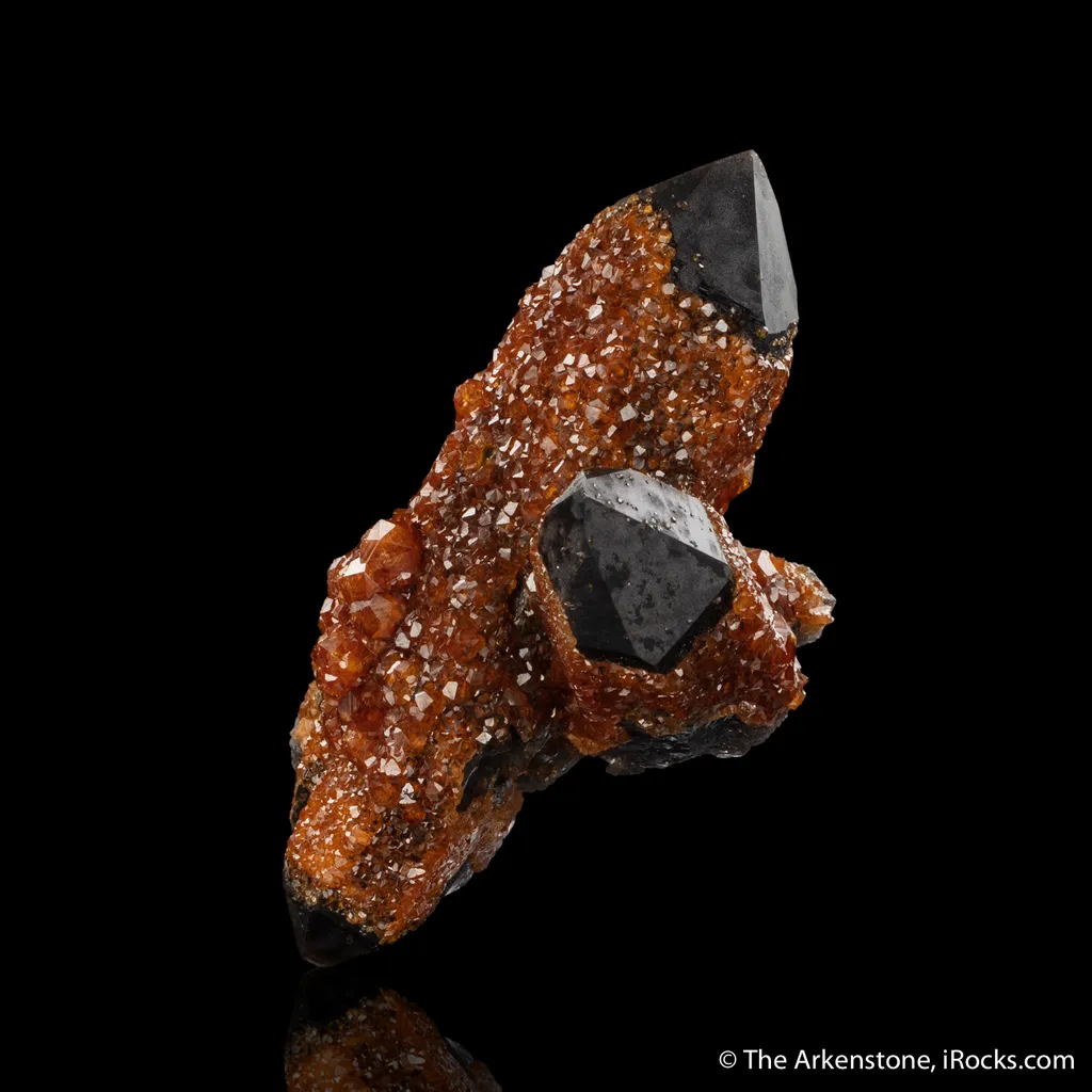 Quartz var. Smoky and Spessartine - image 2