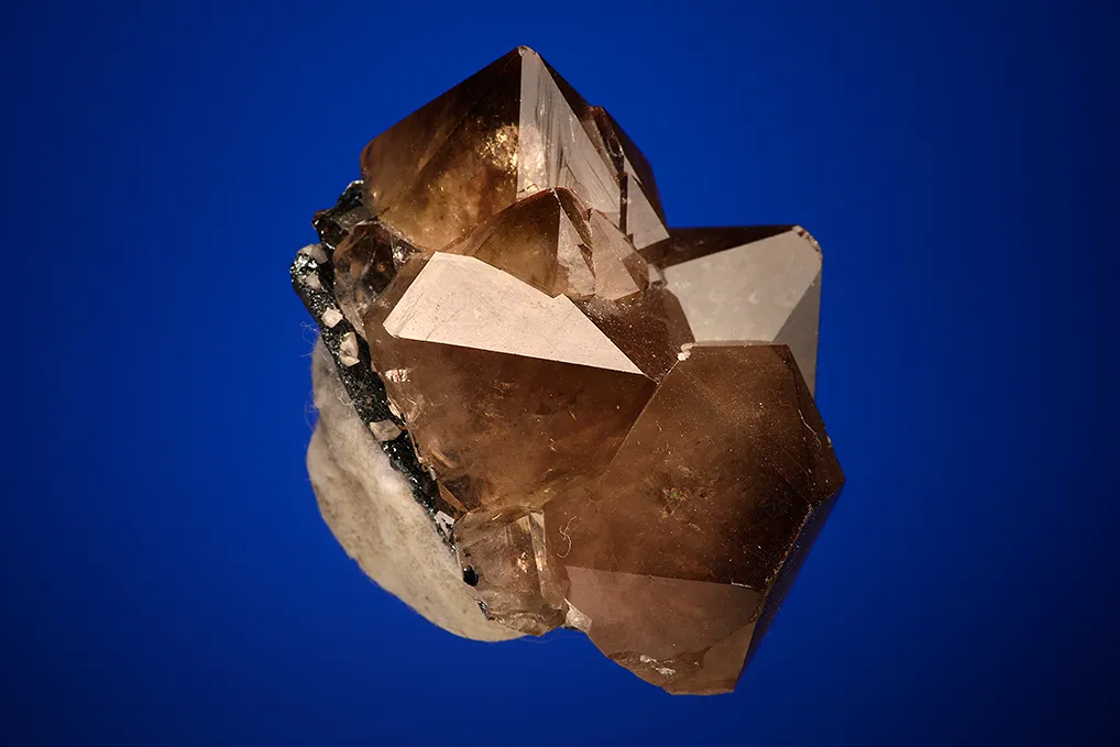Quartz var. Smoky on Hematite - image 2