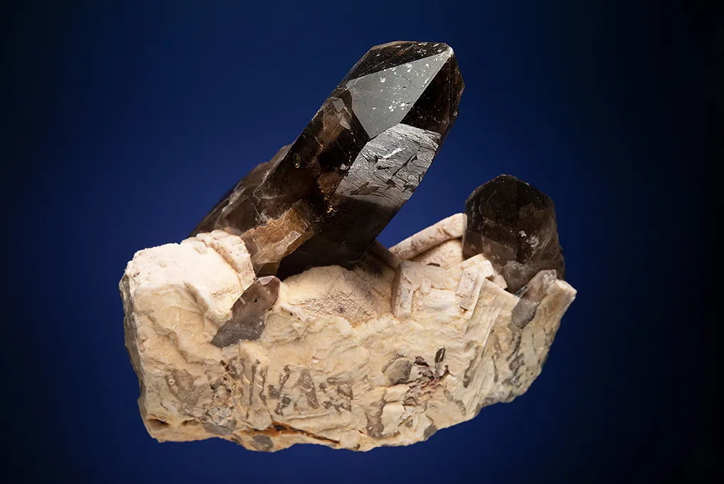 Quartz var. Smoky on Microcline - image 2