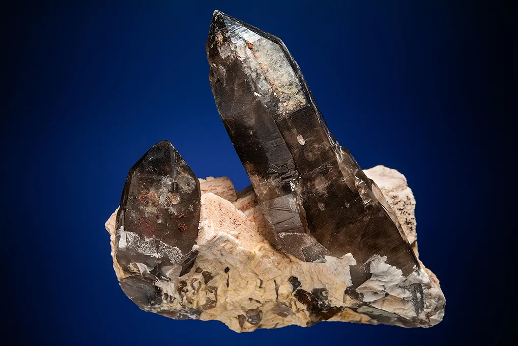 Quartz var. Smoky on Microcline image