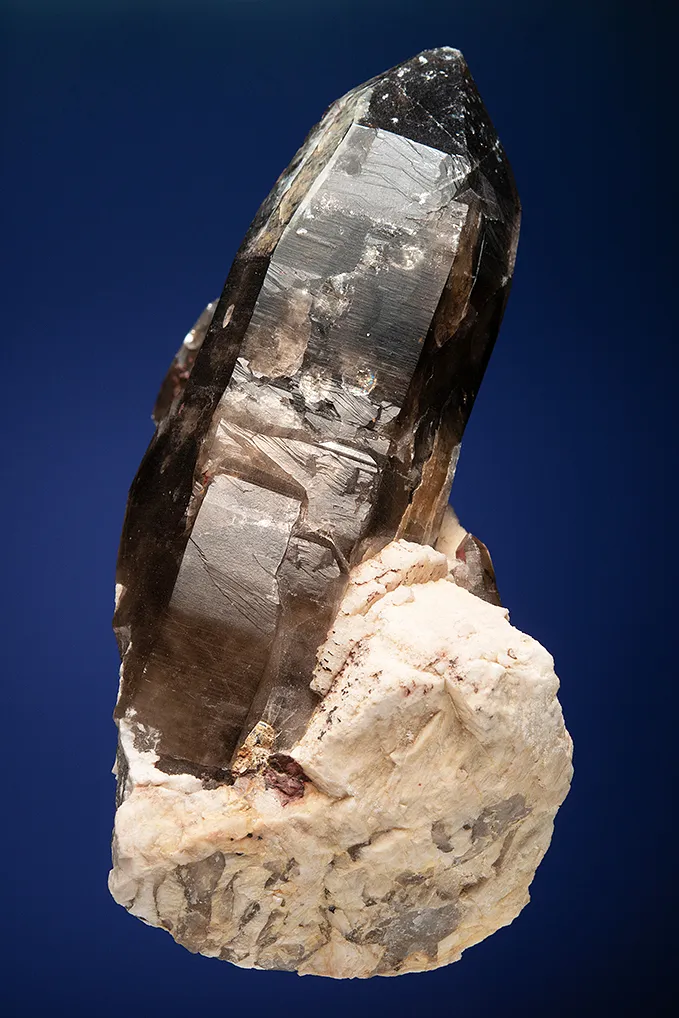 Quartz var. Smoky on Microcline - image 3