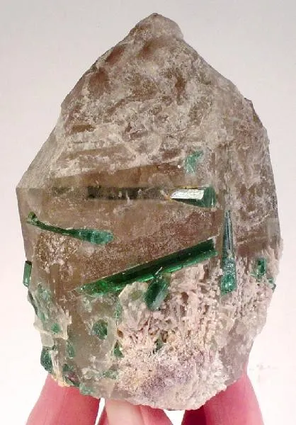 Quartz (Var: Smoky Quartz), Elbaite image