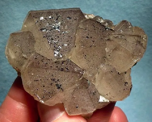Quartz (Var: Smoky Quartz), Hematite image