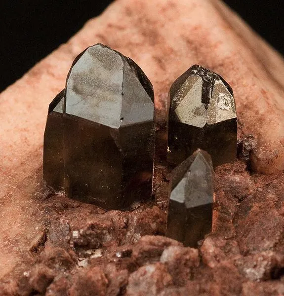 Quartz (Var: Smoky Quartz), Microcline - image 2