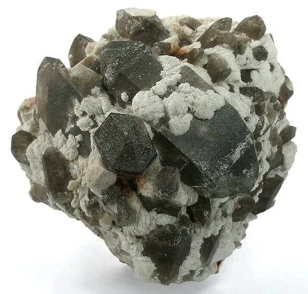 Quartz (Var: Smoky Quartz), Microcline image