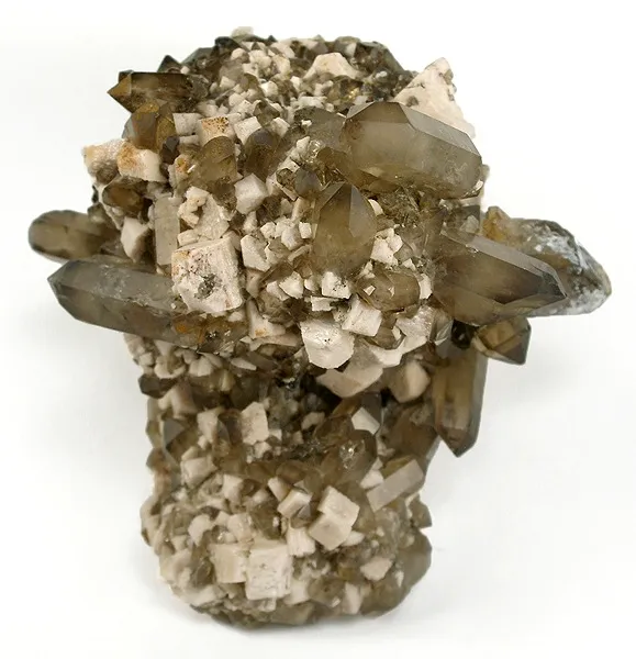 Quartz (Var: Smoky Quartz), Microcline image