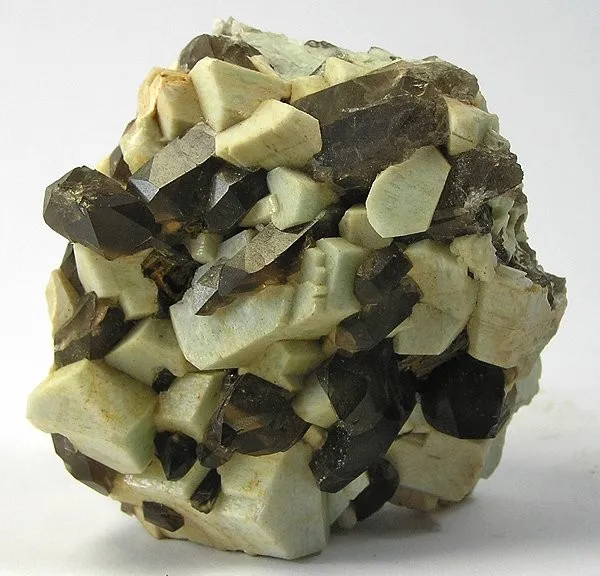 Quartz (Var: Smoky Quartz), Microcline image