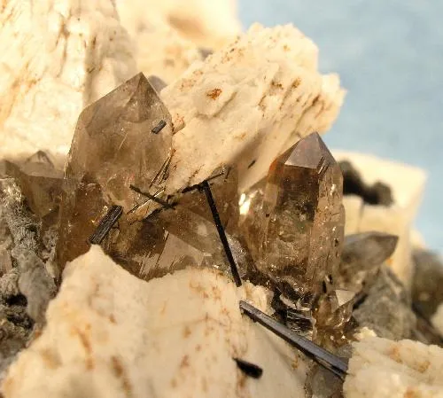 Quartz (Var: Smoky Quartz), Orthoclase, Schorl, Opal (Var: Opal-An) - image 2