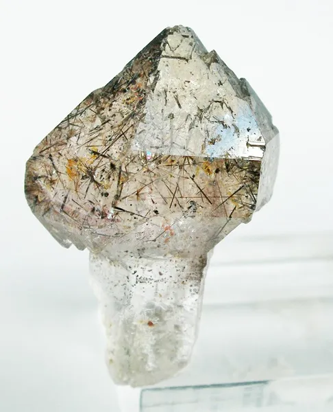 Quartz (Var: Smoky Quartz), Quartz (Var: Amethyst), Rutile image